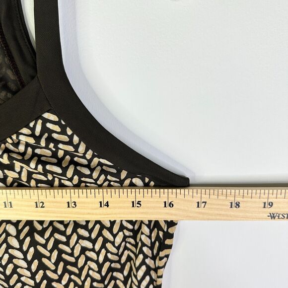 Ann Taylor Top Women S Brown Beige Halter Tank Sleeveless Boho Cottage Twee Y2K - Picture 5 of 7